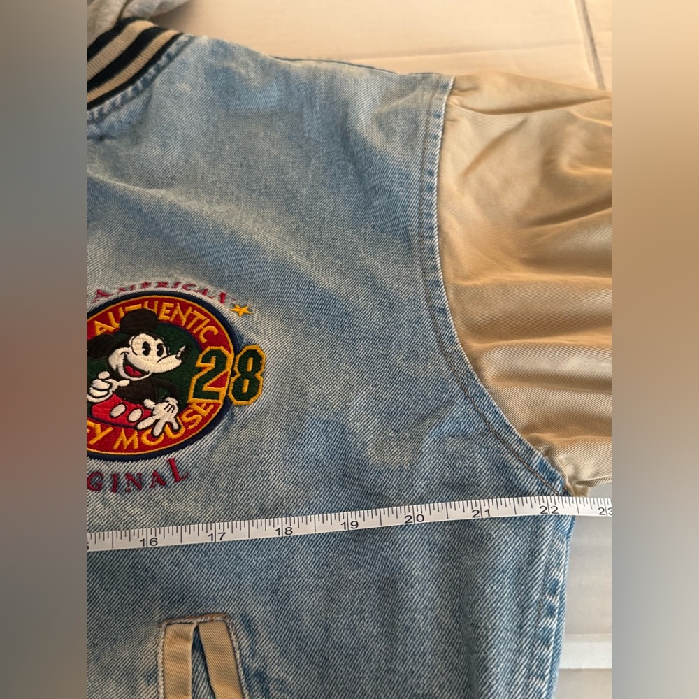 Vintage Disney Store Mickey Mouse League 1928 Champions Jacket Mens Size Small - Picture 12 of 15